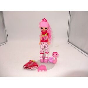 Lalaloopsy Girls Jewel‎ Sparkles Doll 9" Persian Cat Accessories Pink Hair
